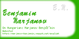 benjamin marjanov business card